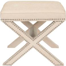 Silver Stools Safavieh MCR4589A Palmer Pouffe