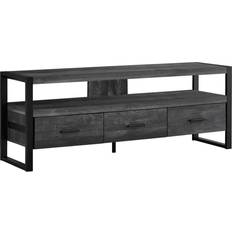 TV Benches Monarch Specialties I 2823 Black Reclaimed Wood Look TV Bench 59x21.8"