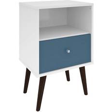 Blue Bedside Tables Manhattan Comfort Liberty Bedside Table