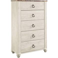 Ashley Willowton Beige/Black Chest of Drawer 31.7x53.9"