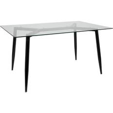 Black - Glasses Dining Tables Lumisource DT-CLRA BK+CL Clara Dining Table