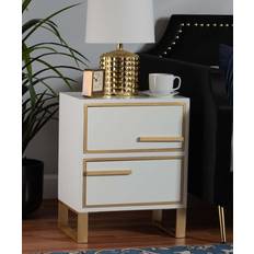 Baxton Studio White Chest of Drawers Baxton Studio Giolla Contemporary Glam Luxe Chest of Drawer