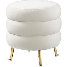 Gold Seating Stools TOV Furniture Ladder Velvet Seating Stool