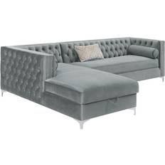 Silver Sofas Coaster Silver Orchid Buelow Sectional Sofa