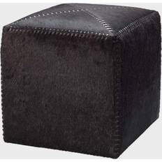 Espresso hair color Small Espresso Hair Hide Pouffe