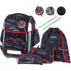 Schneider SCHNEIDERS Schulranzen-Set Ergolite Dragon Hero Kunstfaser schwarz/rot