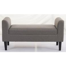 Harmaa Settee Benches Sängynpäätypenkki Chic Home 115 x 44 x 58 cm