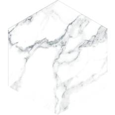 Total Tiles Feinsteinzeug Hexagon Marmor Hell Glasiert Matt 21,5
