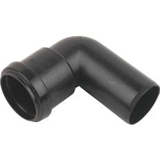 Plastic Floor Drains FloPlast Black Push-Fit 90° Waste Pipe Conversion Bend Dia40mm