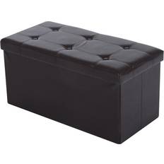 Brown Storage Benches Homcom 833-109BN Brown Storage Bench 76x38cm