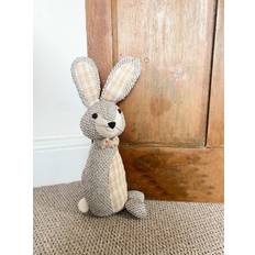 Grigio Appendiabiti Geko Woven Fabric Rabbit Doorstop Appendiabiti