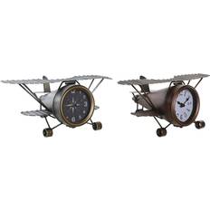 Bordure på tilbud Dkd Home Decor 35 21 Aeroplane Crystal Table Clock