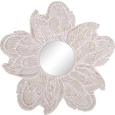 BigBuy Home 80 White DMF Wall Mirror 80x80cm