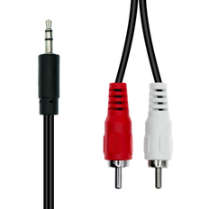Minijack to rca ProXtend Mini-Jack 3-Pin to 2 RCA Cable M-M Black