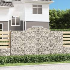 vidaXL Arched Gabion Baskets 4 pcs 300x30x160/180 cm Galvanised Iron