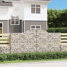 vidaXL Arched Gabion Baskets 300 x 30 x 140 cm 11 pcs