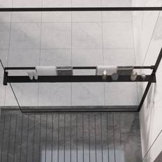 vidaXL Black Shower Shelf 115 cm Aluminium