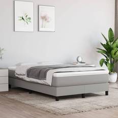 vidaXL Bedframe Stof Lichtgrijs 120x200 cm
