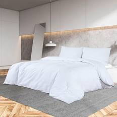 Biancheria da Letto vidaXL Set Bianco 260x240 cm In Microfibra Leggera Copripiumino Bianco