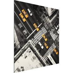Sheet Materials Alu-Dibond Schwarz-Weiß New York City Cabs