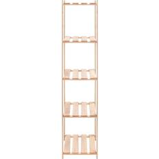 Beige Boghylder vidaXL 5 niveauer massivt fyrretræ Bogreol