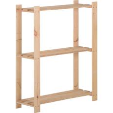 Bruin Boekenplanken vidaXL Opbergrek 3-laags 60 x 28.5 x 90 cm