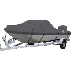 Classic Accessories StormPro Waterproof Heavy-Duty Tri-Hull Outboard Boat Cover, Fits boats 13 ft 6 in 14 ft 6 in long x 73 in wide