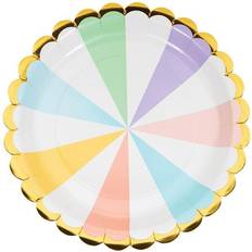 Disposable Plates on sale Creative Converting Pastel Celebrations Pappteller, 8 Stück