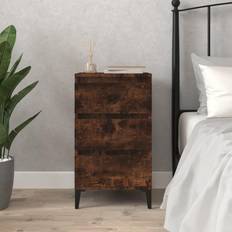 Bedside vidaXL smoked oak Cabinet Bedside Table