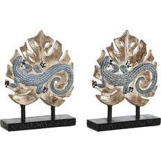 Turkoosi Patsaat Dkd Home Decor 14.5 x 4 x 18.5 cm Set of 2