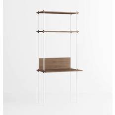 Moebe Shelving System, s.200.1.D, Røget Eg/hvid Bogreol