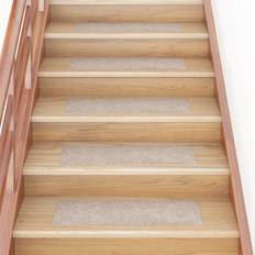Tæpper & Skind vidaXL selvklæbende trappemåtter Beige, Blå, Hvid
