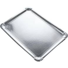 Best Plateaux de Service Papstar Plateaux Carton Argenté 34 cm x 45.5 cm - 11331 Plat de service