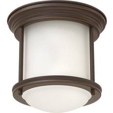 Bronze Plafonniers Elstead Lighting Hadrian Badezimmer Deckenleuchte E27 40W IP44 Steel Verre d'opale Blanc Satiné H: 18.5 cm Ø19.6 cm Dimmable Plafonnier