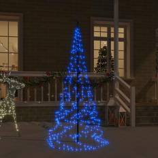 Blu Illuminazioni dell'asta della bandiera vidaXL Albero di Natale Pennone Blu 200 LED 180 cm Decorazione