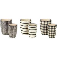 Pots, Plants & Cultivation Contemporary Home Living Set of 6 Gingham