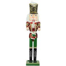 Handwash Nutcrackers Northlight Red Green Glitter Christmas Drummer Nutcracker