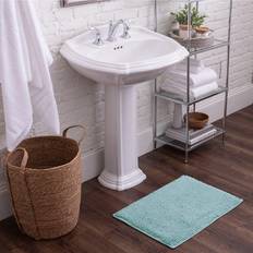 Bath Mats Mohawk Home Classic Cotton Ii Glacier Blue, White