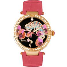 Womens Camilla Mother-Of-Pearl Leather-Band Coral One Size