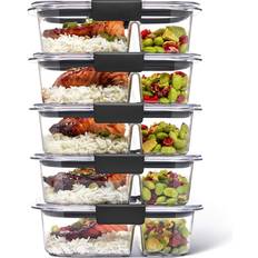 Rubbermaid Brilliance 2 Compartment Meal Food Container