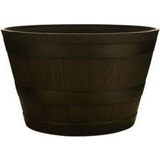 Southern Patio Pots, Plants & Cultivation Southern Patio 20.5 Brown Resin Whiskey Barrel Planter