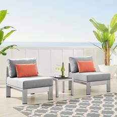 Silver Outdoor Lounge Sets modway SunbrellaFabric Outdoor Lounge Set