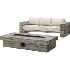 Modular Sofa modway Manteo Collection EEI-3654-LGR-BEI-SET Modular Sofa