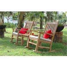 Bistro Sets Teak Palm Beach Rocking Armchair Bistro Set