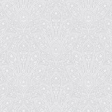 Wallpapers Norwall Distressed Paisley Light Grey Wallpaper