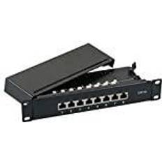 Kabler EFB Elektronik 37737SW.8 10000 Mbit/s RJ-45 Guld Cat6a Sort Reolmontering