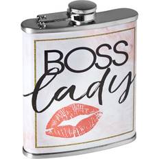 Hip Flasks on sale Crystal Art Gallery American Decor 8 oz Liquor Flask Boss Lady Hip Flask