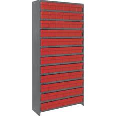 Assortment Boxes Quantum CL1875-602 Closed Shelving Euro Drawer Unit 36x18x75 72 Euro Drawers Red