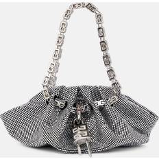 Givenchy Womens Black Kenny Mini Rhinestone-embellished Woven Shoulder bag