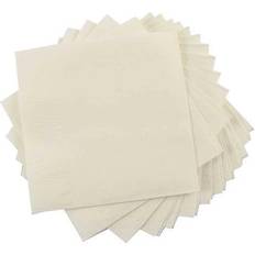 White Paper Napkins Jam Paper Beverage Napkin, 2-ply, Ivory, 40 Napkins/Pack 5255620721 Ivory